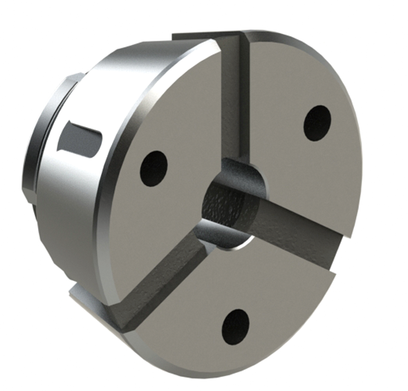Rubber-flex collet for surrounding shaft workpiece clamping